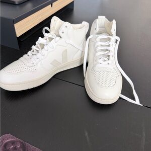 Veja White High-Top Athletic Sneakers